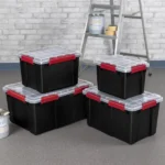 (2 pack)20 Gallon WaterProof Plastic Storage Bin with Lid, Gasket Seal and Durable Latches, Black(Shipment from Walmart) - Image 6