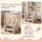  Convertible 2-Step Toddler Step Stool Multifunctional Kids Ladder Seat for Kitchen Bathroom - Image 8