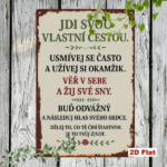 CIFbuy 1pc Vintage Czech Phrase 2D Flat Metal Wall Sign, Bohemian Iron Decor Sign With Traditional Czechia Text, Retro Home Wall Art TikTok, TikTok, t Self-pickup Logiopics - Image 7