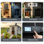 Solar Powered Automatic Chicken Coop Door with 4 Control Modes Light Sensor Timer Remote Manual, Anti-Pinch Weatherproof Aluminum Alloy Poultry Door Opener for Chickens Ducks Pigeons - Image 9