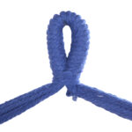 Distinctive Cotton Canvas Hanging Rope Chair with Pillows Blue - Image 8