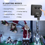 4-piece set of multi-color solar fairy light string, 330 LED outdoor solar Christmas lights, 8 modes of wired solar flashing light string, suitable for Christmas trees, wedding parties, gardens and courtyards - Image 5