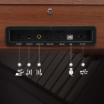 GDP-203 88 Key Standard Full Weighted Keyboards Digital Piano with Metal Stand, Power Adapter, Triple Pedals, Headphone for All Experience Levels Black Walnut - Image 2