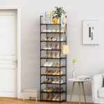 10 Tier Metal Shoes Rack, Stackable Shoe Organizer, Space-Saving Shoe Shelf Shoe Rack for Closet, Shoe Rack for Entryway and Boots Organizer (Shipment from Walmart) - Image 3