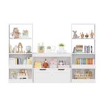 Book Organizer, toy Storage Cabinet Organizer, White - Image 12