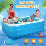 Inflatable Swimming Pools Inflatable Lounge Pool for Kids Baby Adult Inflatable Water Ball Pool for Outdoor Garden Backyard Summer Water Party 103*69*24in No shipments on weekends - Image 5