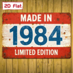 CIFbuy 1pc 1984 Limited Edition Retro Iron Metal Wall Sign" Sign, Vintage Rustproof UV Resistant Plaque, Resistant Plaque, 2D Flat Unframed Decor 7.87x11.81in Metal WalikTok, Metal WalikTok, t Self-pickup Logiopics - Image 8