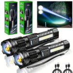 2Pack USB Rechargeable LED Flashlight Adjustable Focus Camping Hiking Outdoor Flashlight Work light (US Logistics For USPS/DHL/Fedex/UPS. No designated logistics accepted TK/TMEU only For self-pickup - Image 12