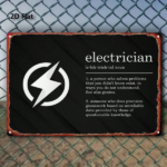 CIFbuy 1pc 2D Flat Metal Sign Humorous Electrician Pattern 8x12 Inch Waterproof Rustproof Vintage Wall Art Home Garden Cottage Bathroom TikTok, TikTok, room Self-pickup Logiopics - Image 3