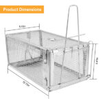 2 pcs Humane Mouse Trap, High Sensitivity Gravity Pedal Auto-Lock Rodent Trap - Sturdy Galvanized Steel, Escape-Proof Small Mesh Design, Safe for Kids & Pets, Easy to Use Indoors/Outdoors for Mice - Image 9