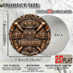 CIFbuy 1pc Heavy-Duty Aluminum Firefighter Wall Plaque, Fire Department Emblem With Maltese Cross & Fire Truck Helmet, Volunteer Fire D TikTok, TikTok, lem Self-pickup Logiopics - Image 3