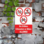 CIFbuy 1pc No E-Bikes E-Scooters Or Bikes Allowed Here Tin Sign, 8x12in Funny Metal Plaque Wall Decor, Unframed Yard Sign, Humorous Gif TikTok, TikTok, etal Plaque Wall Decor, Unframed Yard Sign Self-pickup Logiopics - Image 2
