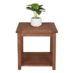 Square Wood Side Table Carbonized Color - Image 17