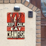CIFbuy 1pc Keep Calm Eat Crab Iron Wall Art 8x12 Inch, Funny Vintage Metal Plaque Sign, Retro Kitchen Home Bar Cafe Garage Decor Hangin TikTok, TikTok, ue Sign Self-pickup Logiopics - Image 4