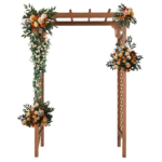 [Same Code 70748191]152*60*215cm Beautiful And Practical Flat-Topped Wooden Arch Garden Arch Dark Brown - Image 7