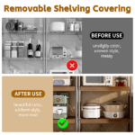 (24 INCH) 5 Pcs Wire Shelf Covers, Foamed PVC Wire Rack Covers for Removable Closet (Not Wood), Pantry Shelves for Cabinet Bathroom Kitchen Shelving Decoration ( WALNUT Color ) - Image 7
