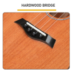 26in mahogany body rosewood fingerboard ukulele, cotton bag, capo, strap, picks*2, tuner Strings Dust cloth - Image 7
