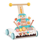 Pink Foldable Baby Walker with Detachable Tray & Shape Sorter Toys, 3-Level Height Adjustable for 6-12 Months - Image 10