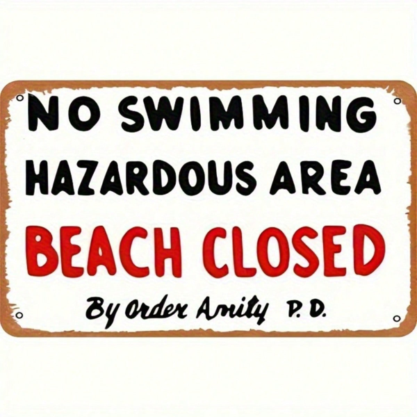 9c753635-8854-4599-9d3f-67d61644844d.png CIFbuy Vintage No Swimming Danger Beach Closed Warning Sign 8x12 Inch, Rustic Metal Iron Wall Art With Pre-Drilled Holes, Waterproof Ou TikTok, TikTok, f Ou Self-pickup Logiopics - Image 1