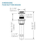 Pop-Up Drain Stainless Steel With Overflow Anti-Clogging for Vessel Sink Lavatory Vanity Sink Drain with Strainer Basket, Brushed Nickel[Unable ship weekends, TK/TEMU only for pickup, only TX10643 warehouse supports GOFO] - Image 6