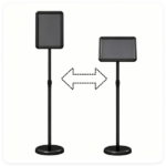 Adjustable Floor Standing Sign Holder, 8.5"x11" Front Loading Snap Frame with 360° Rotatable Frame, Water/Sand Fillable Weighted Base for Retail Restaurant Hotel - Black - Image 4