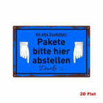 CIFbuy 1pc Creative 2D Flat Directional Sign With German Text, Please Place Here Gesture Pattern Wall Decor, Practical Home Room Signag TikTok, TikTok, gnag Self-pickup Logiopics - Image 2