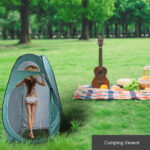 Portable Outdoor Pop-up Toilet Dressing Fitting Room Privacy Shelter Tent Army Green - Image 33