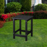 36*36*47cm Single Layer Square HDPE Side Table Black - Image 24