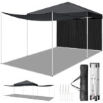 10x10FT pop up Canopy Tent with 2 sidewalls, Outdoor Canopy Tent for Parties - Image 3