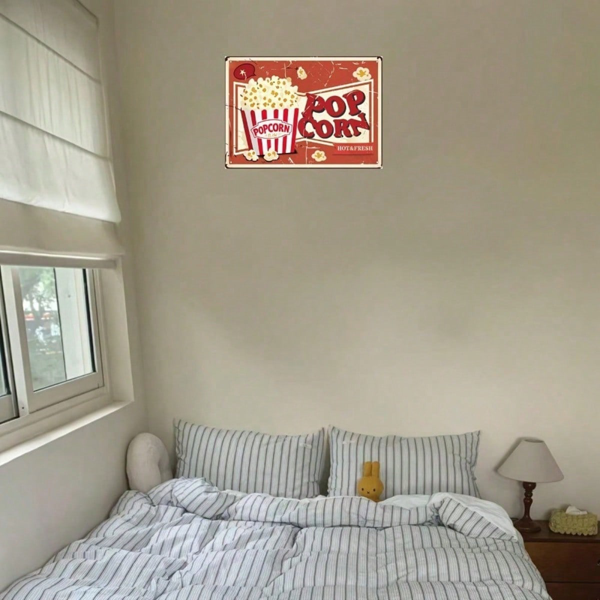 CIFbuy Vintage Hot Fresh Pop Corn Metal Sign 8x12in Retro Cinema Theater Tin Poster, Retro Cinema Theater Tin Poster, Iron Horizontal Rectangle Unframed Wall Ar Corn MikTok, Corn MikTok, Self- Cckup Logiop Ar