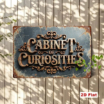 CIFbuy Vintage Cabinet Of Curiosities Metal Sign, 2D Flat Iron Wall Decor, Artistic Font Home Room Decoration, 7.87x11.81in TikTok, TikTok, n Self-pickup Logiopics - Image 8