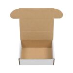 50 Corrugated Paper Boxes 6x4x2 "(15.2 * 10 * 5cm) White Outside and Yellow Inside - Image 8