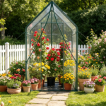 54" x 36" x 67" Portable Mini Greenhouse with PE Bottom Mat, Clear PVC Plant Grow Tent, Wind Resistant Metal Frame Outdoor Green House with Stakes & Ropes - Image 5