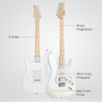 [Do Not Sell on Amazon] GST Stylish H-S-S Pickup Electric Guitar Kit with 20W AMP Bag Guitar Strap White - Image 6