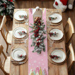 Christmas Table Runner 13x72 Inch, Xmas Trees Snowflakes Holiday Decorative Farmhouse Table Decoration for Kitchen Dinning, Indoor Outdoor Dinner Party Decor - Image 5
