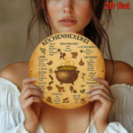 CIFbuy 1pc 8x8 Inch Round Kitchen Witch Sign, Vintage French Style Wall Art, German Language Decorative Plaque, 2D Flat Home Kitchen De TikTok, TikTok, Self-pickup Logiopics - Image 8