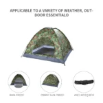 3-4 Person Camping Dome Tent Camouflage - Image 40