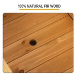 Raised Garden Bed with Trellis, Hanging Roof, Planter Box, Drainage Holes, Vertical Plant Container for Vine Climbing Plant Flower, Standing Wood Planter for Garden Patio Yard, Teak - Image 3