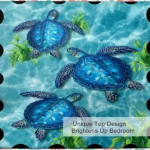 3pcs Sea Turtle Duvet Cover, Blue Ocean Watercolor Sea Turtle Bedding Set, Tropical Underwater Turtle Bedspread with Pillowcases, Coastal Beach Themed Bedroom Decor temu can only be self-picked up - Image 9