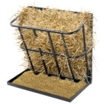 Large Capacity Hay Feeder with Detachable Grain Tray, Heavy Duty Steel 2 in 1 Hay Rack, Multiple Sided Goat Feeding Rack for Sheep Farm Livestock Indoor Outdoor, Black - Image 14