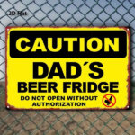 CIFbuy Dad's Beer Fridge Funny Caution Metal Sign Vintage Man Cave Wall Decor Rustproof Waterproof 8x12 Inch Kitchen Bar Room Art TikTok, TikTok, t Self-pickup Logiopics - Image 3