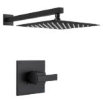 ‌12" Matte Black Rainfall Shower Faucet (Valve/Cartridge/Tub Spout Not Included)
