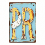 CIFbuy 1pc Vintage PR Metal Wall Sign 8x12 Inch, Distressed Iron Lettering Plaque, Rustic 2D Flat Home Decor For Cafe Bar Garage, Aged TikTok, TikTok, Plaque, Self-pickup Logiopics