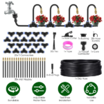 Garden Drip Irrigation Kit with 360° Bendable Misting Nozzles Automatic Garden Automatic Watering System for Garden Lawn Greenhouse Flower Bed Greenhouse Patio Lawn Cooling - Image 7