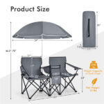 Outdoor camping chair with umbrella - Image 4