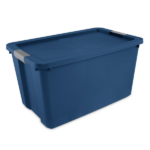 (2 pack) 34 Gallon Extra-Large Storage Bin, Plastic Storage Container with Latch Lid, Blue (Shipment from Walmart) - Image 4