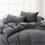 Luxury Sheet Sets Super Soft Easy Care Microfiber 3/4-Pieces Bed Sheet Set With 16-Inch Deep Pockets, Dark Grey - Image 7