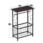 Same Code 87639072 (37 x 20 x 55)cm Multifunctional Bathroom Table / Interior Side Table Tissue Magazine Rack Dark Brown - Image 24