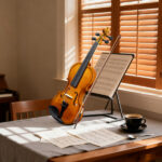 New 3/4 Acoustic Violin with Hard Case,Violin Bow,Shoulder Rest,Rosin,Extra Strings and Sourdine - Image 10