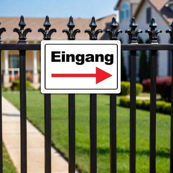 9db5196c-3da9-4467-8638-81ae62d829d9.png CIFbuy 2D Flat Tin Directional Arrow Sign, Entrance Decor, Weatherproof Black White Red Right Arrow, Right Arrow, Single Piece Metal W ArroikTok, ArroikTok, White Red Right Arrow Self-Enckup Logiopl Woof Black - Image 1